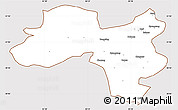 Classic Style Simple Map of Coqen, cropped outside
