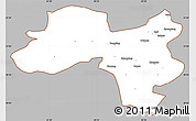 Gray Simple Map of Coqen, cropped outside