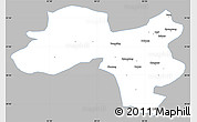 Gray Simple Map of Coqen, single color outside