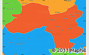 Political Simple Map of Coqen