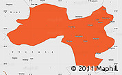 Political Simple Map of Coqen, single color outside, borders and labels