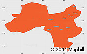 Political Simple Map of Coqen, single color outside