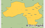 Savanna Style Simple Map of Coqen, cropped outside