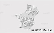Physical 3D Map of Dagze, cropped outside