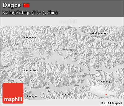 Physical 3D Map of Dagze