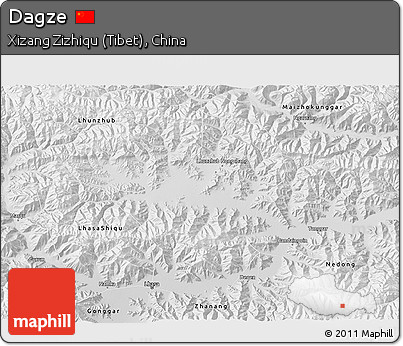 Physical 3D Map of Dagze