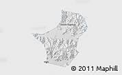 Physical 3D Map of Dagze, single color outside