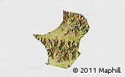 Satellite 3D Map of Dagze, single color outside