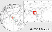Blank Location Map of Dagze, within the entire country