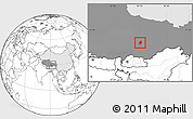 Blank Location Map of Dagze, highlighted country, highlighted parent region