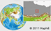 Physical Location Map of Dagze, highlighted country, highlighted parent region