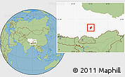 Savanna Style Location Map of Dagze, highlighted parent region