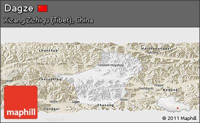 Classic Style Panoramic Map of Dagze