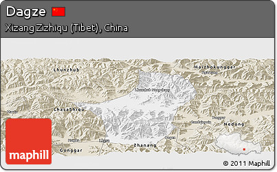 Classic Style Panoramic Map of Dagze