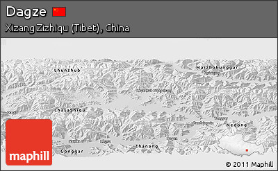 Physical Panoramic Map of Dagze