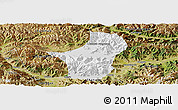 Physical Panoramic Map of Dagze, satellite outside