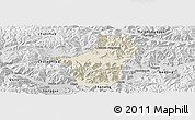 Shaded Relief Panoramic Map of Dagze, physical outside
