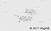 Silver Style Panoramic Map of Dagze, single color outside