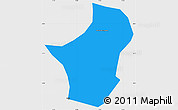 Political Simple Map of Dagze, single color outside
