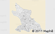 Classic Style 3D Map of Dengqen, single color outside