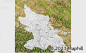 Physical 3D Map of Dengqen, satellite outside