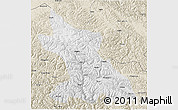 Physical 3D Map of Dengqen, shaded relief outside