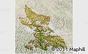 Satellite 3D Map of Dengqen, lighten