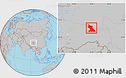 Gray Location Map of Dengqen