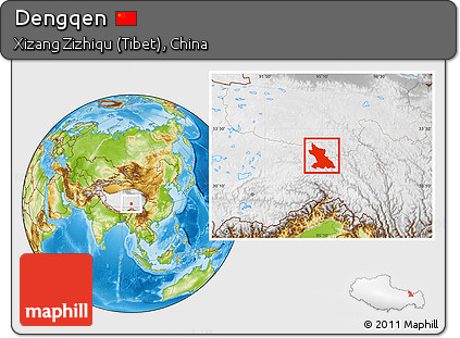 Physical Location Map of Dengqen