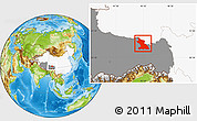 Physical Location Map of Dengqen, highlighted country, highlighted parent region