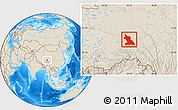 Shaded Relief Location Map of Dengqen