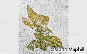 Satellite Map of Dengqen, physical outside