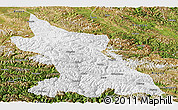 Physical Panoramic Map of Dengqen, satellite outside