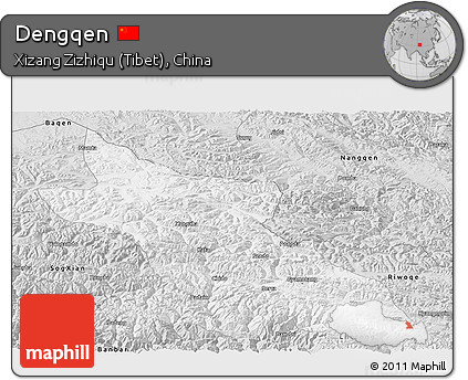 Silver Style Panoramic Map of Dengqen