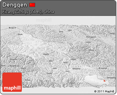 Silver Style Panoramic Map of Dengqen