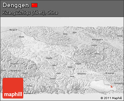 Silver Style Panoramic Map of Dengqen
