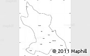 Blank Simple Map of Dengqen, cropped outside