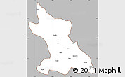 Gray Simple Map of Dengqen, cropped outside