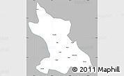 Gray Simple Map of Dengqen, single color outside