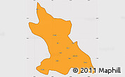 Political Simple Map of Dengqen, cropped outside