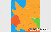 Political Simple Map of Dengqen