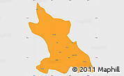 Political Simple Map of Dengqen, single color outside
