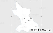 Silver Style Simple Map of Dengqen, single color outside