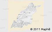 Classic Style 3D Map of Dinggye, single color outside