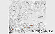 Physical 3D Map of Dinggye, desaturated