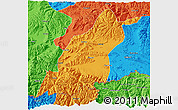 Political 3D Map of Dinggye