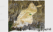 Satellite 3D Map of Dinggye, darken