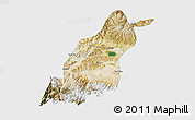 Satellite 3D Map of Dinggye, single color outside