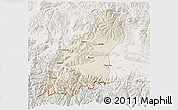 Shaded Relief 3D Map of Dinggye, lighten
