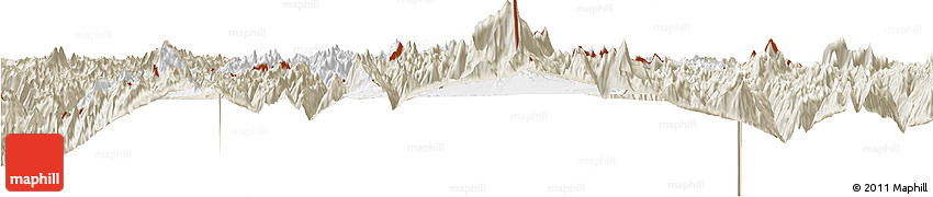 Classic Style Horizon Map of Dinggye